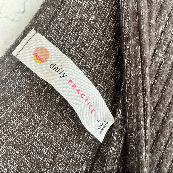 ANTHROPOLOGIE Daily Practice Dress Size Large Barre Midi Ribbed Long Sleeve - Picture 11 of 11